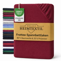EXKLUSÍV Froté napínacia plachta 140-160 x 200 cm, bordová, 80 % bavlnené froté, pre výšku matraca do 25 cm, certifikát Öko-Tex 1