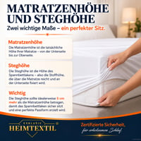 Cearșaf cu elastic din jerseu EXKLUSIV HEIMTEXTIL 180-200x200 cm, 100% bumbac, certificat Öko-Tex, pentru saltele cu înălțimea de până la 25 cm, negru 4
