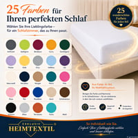 Cearșaf cu elastic din jerseu EXKLUSIV HEIMTEXTIL 180-200x200 cm, 100% bumbac, certificat Öko-Tex, pentru saltele cu înălțimea de până la 25 cm, negru 9