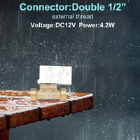 EXLECO 12V DC Elektromágneses Szelep G1/2 Hüvelyk Sárgaréz Mágnesszelep 2 Utas Víz Normál Zárt 8 Bar Vízellátás 3