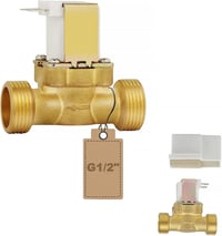 EXLECO 12V DC Elektromágneses Szelep G1/2 Hüvelyk Sárgaréz Mágnesszelep 2 Utas Víz Normál Zárt 8 Bar Vízellátás 1