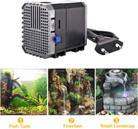EXLECO Vízszivattyú Akváriumhoz és Tóhoz 900L/h 20W Merülő Szivattyú Szökőkút Szűrő Pumpa 3