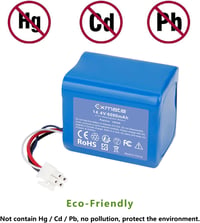 Exmate 14.4V 6000mAh Li-Ion akkumulátor Vorwerk Kobold VR200 porszívóhoz 4