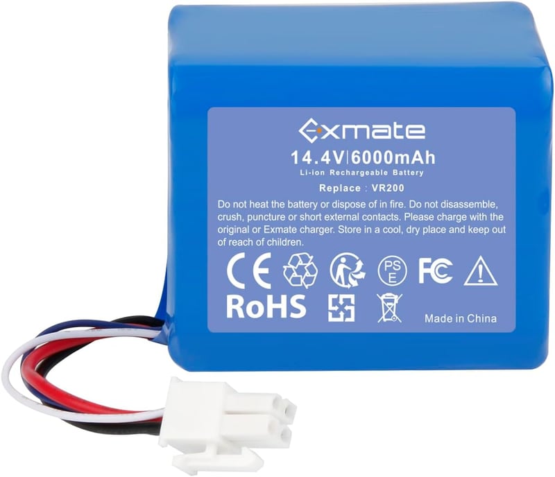 Exmate 14.4V 6000mAh Li-Ion akkumulátor Vorwerk Kobold VR200 porszívóhoz