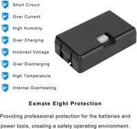 Exmate 18V 3000mAh Husqvarna Automower akkumulátor 115H 305 310 315 5