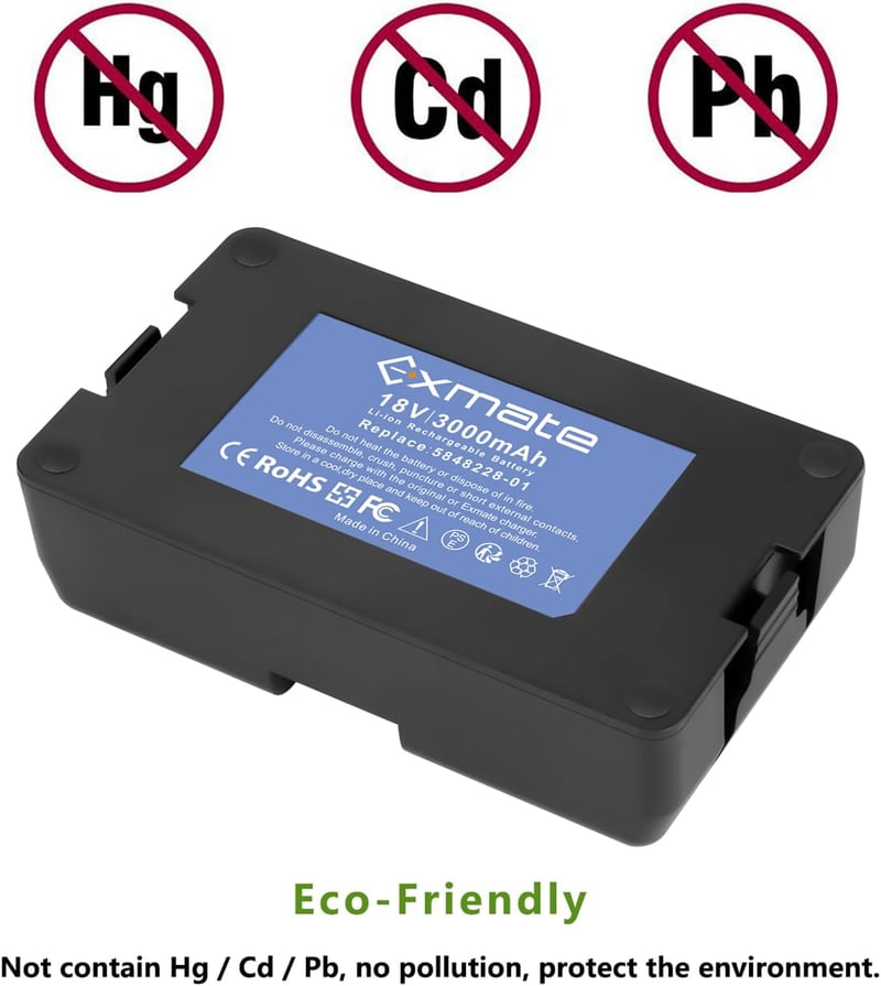 Exmate 18V 3000mAh Husqvarna Automower akkumulátor 115H 305 310 315