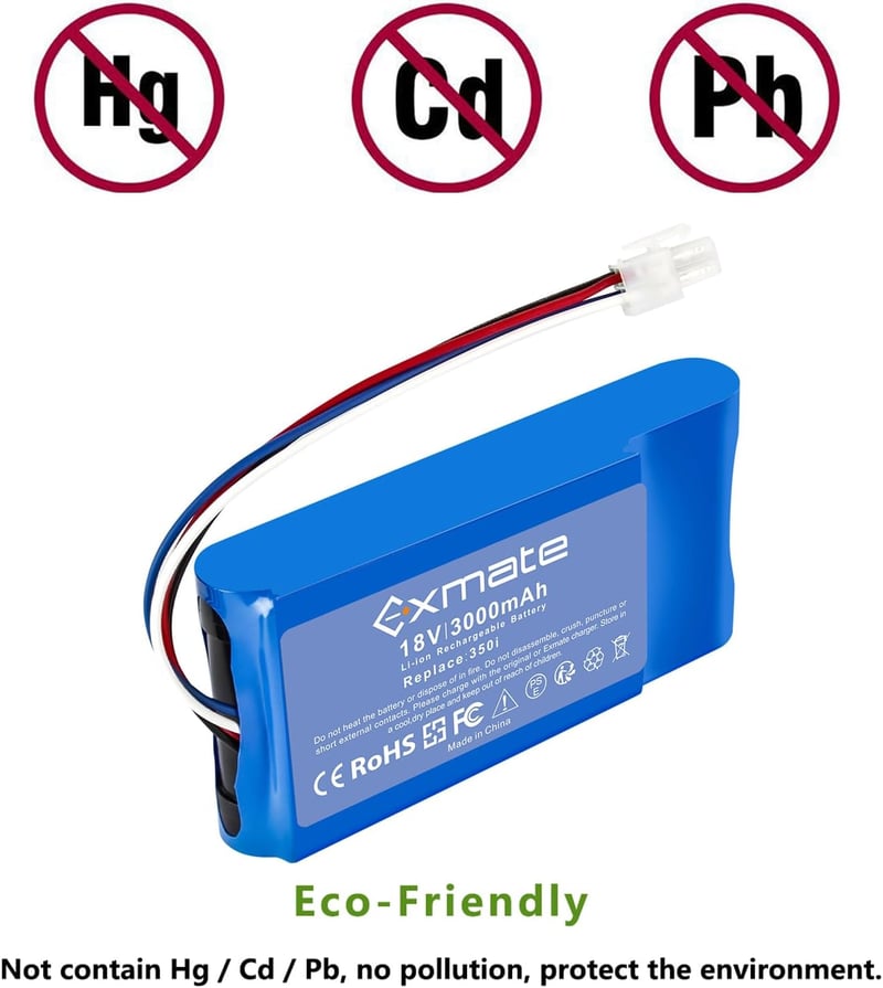 Exmate 18V 3000mAh Li-ion akkumulátor Yard Force Amiro fűnyírógéphez