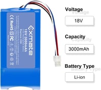 Exmate 18V 3000mAh Li-ion akkumulátor Yard Force Amiro fűnyírógéphez 6