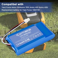 Exmate 18V 3000mAh Li-ion akkumulátor Yard Force Amiro fűnyírógéphez 7