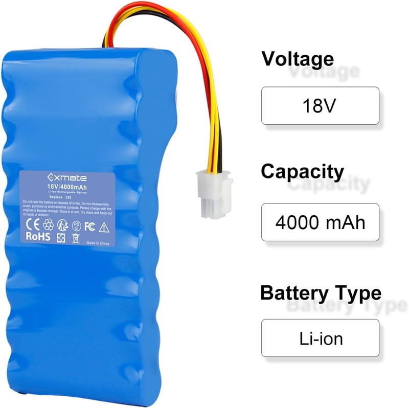Exmate 18V 4000mAh Husqvarna Automower 320 330x Akkumulátor Li-Ion