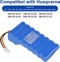 Exmate 18V 4000mAh Husqvarna Automower 320 330x Akkumulátor Li-Ion 6