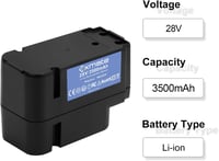 Exmate 28V 3.5Ah akkumulátor Landroid robotfűnyíróhoz WA3225 WA3565 6