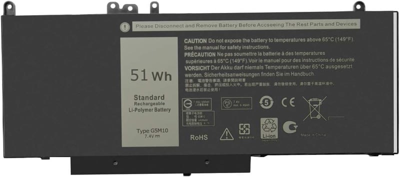 Exmate 7.4V 51Wh laptop akkumulátor Dell Latitude E5450 E5550 G5M10 WYJC2