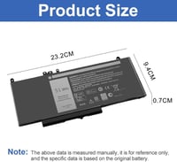 Exmate 7.4V 51Wh laptop akkumulátor Dell Latitude E5450 E5550 G5M10 WYJC2 6