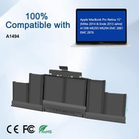 Exmate A1494 Akkumulátor MacBook Pro 15" Retina 2013-2014 99Wh 4