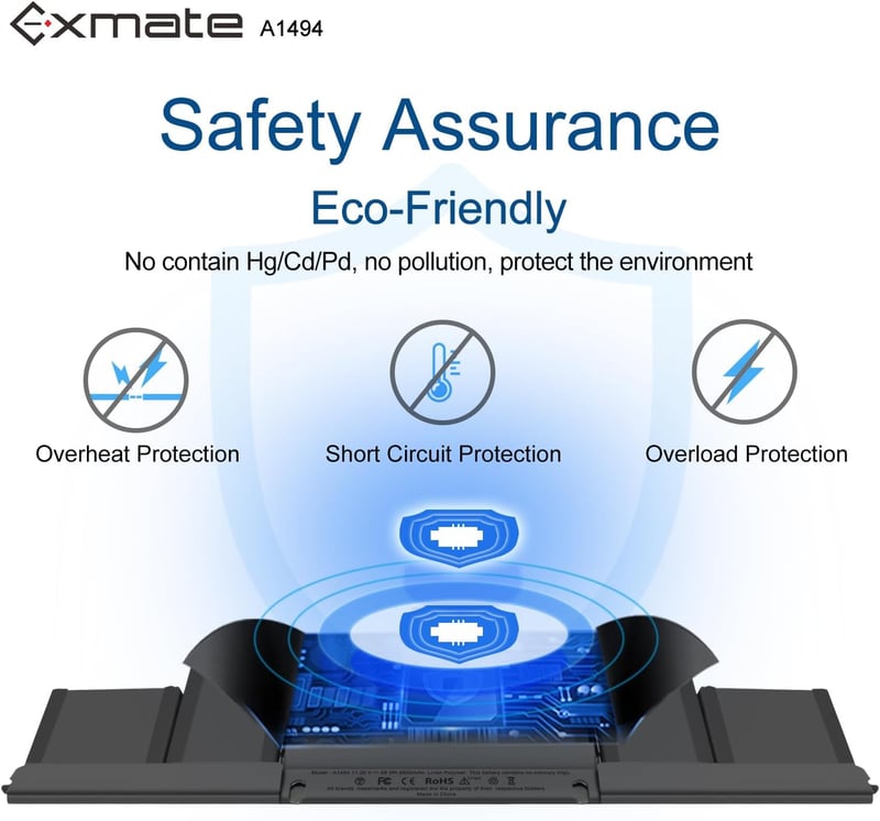 Exmate A1494 Akkumulátor MacBook Pro 15" Retina 2013-2014 99Wh