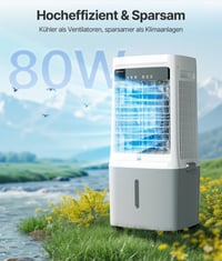 Răcitor de aer mobil EXNOS cu apă - Rezervor de 25 L, aer condiționat fără furtun de evacuare, telecomandă, oscilație de 80°, pentru acasă și birou 8
