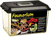 Terárium Exo Terra Faunarium Medium pre plazy, obojživelníky a hmyz – čierny, univerzálny prepravný box 1