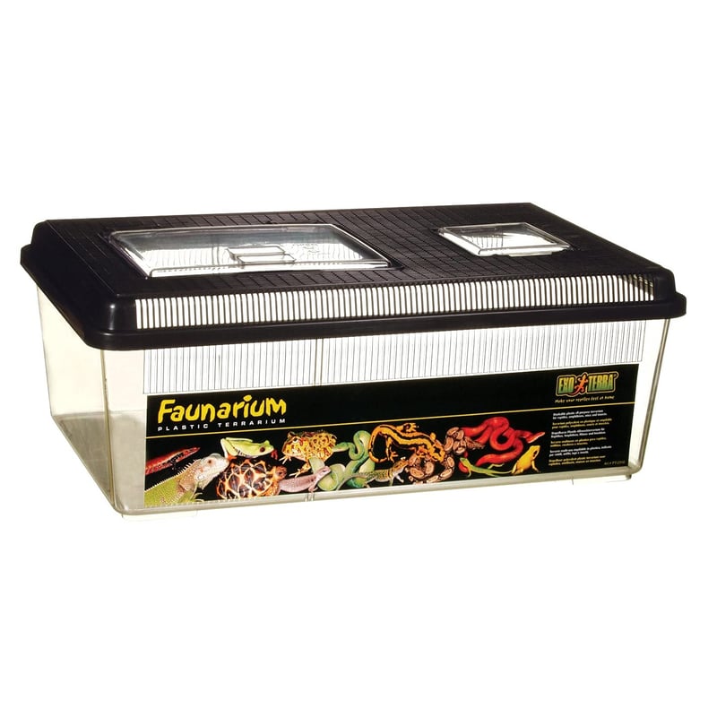 Terariu din plastic pentru reptile Exo Terra Faunarium PT2310, model plat, dimensiune mare