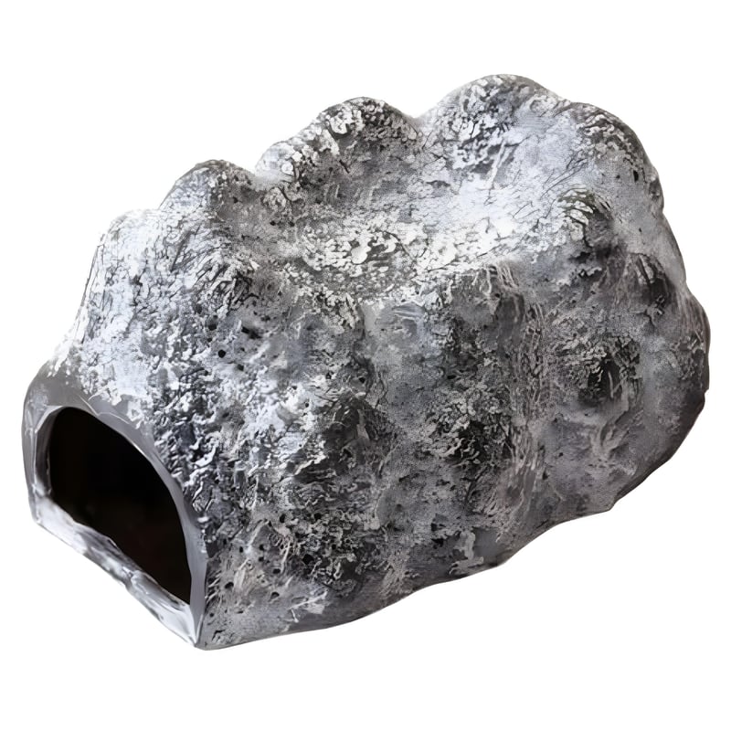 Peșteră din ceramică Exo Terra Wet Rock pentru reptile și amfibieni - Adăpost umed cu rezervor de apă, dimensiune mare