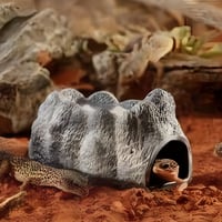 Peșteră din ceramică Exo Terra Wet Rock pentru reptile și amfibieni - Adăpost umed cu rezervor de apă, dimensiune mare 5