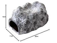 Peșteră din ceramică Exo Terra Wet Rock pentru reptile și amfibieni - Adăpost umed cu rezervor de apă, dimensiune mare 6