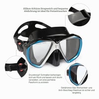Potápačské okuliare pre dospelých EXP VISION s úpravou proti zahmlievaniu, maska na šnorchlovanie s tvrdeným sklom a nosným krytom na šnorchlovanie a plávanie, modré 4