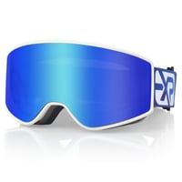 EXP VISION Detské lyžiarske okuliare - Modré, proti zahmlievaniu, so 100% UV ochranou, kompatibilné s okuliarmi, vhodné pre prilbu, snowboardové okuliare pre deti od 2 do 14 rokov 1