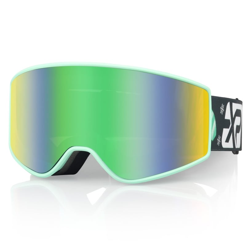 EXP VISION Detské lyžiarske okuliare - Modré, proti zahmlievaniu, so 100% UV ochranou, nositeľné cez okuliare, kompatibilné s prilbou, snowboardové okuliare pre deti od 2 do 14 rokov