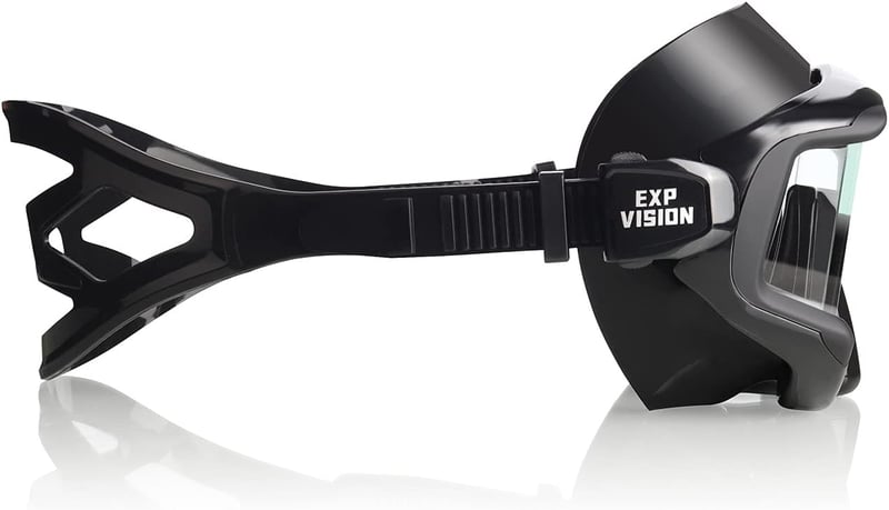 EXP VISION Pano 3 panoráma búvárkodási maszk, edzett üveg snorkel maszk kék