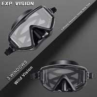 EXP VISION Pano 3 panoráma búvárkodási maszk, edzett üveg snorkel maszk kék 3