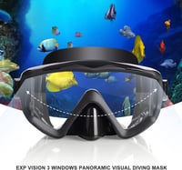 EXP VISION Pano 3 panoráma búvárkodási maszk, edzett üveg snorkel maszk kék 2