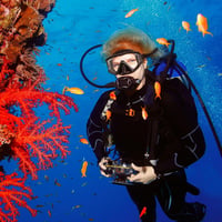 EXP VISION Pano 3 panoráma búvárkodási maszk, edzett üveg snorkel maszk kék 6