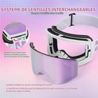 Ochelari de schi pentru adulți EXP VISION, culoarea Lilac Bucket, anti-aburire, protecție UV, compatibili cu ochelarii de vedere (OTG), pentru snowboard — zgârieturi mici (stare: vezi a doua imagine) 5