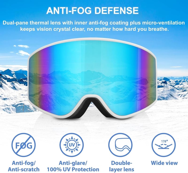 EXP VISION Síszemüveg szett szülő-gyerek párnak, UV védelem, páramentes snowboard szemüveg