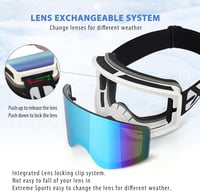 EXP VISION Síszemüveg szett szülő-gyerek párnak, UV védelem, páramentes snowboard szemüveg 5