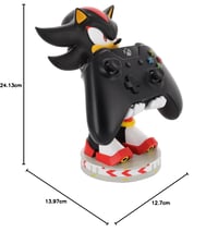 Exquisite Gaming Cable Guys Shadow the Hedgehog držiak na ovládač a telefón – zberateľský stojan SEGA Sonic, licencovaná figúrka, 14,4x13. 5