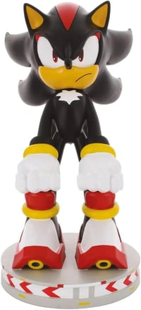 Exquisite Gaming Cable Guys Shadow the Hedgehog držiak na ovládač a telefón – zberateľský stojan SEGA Sonic, licencovaná figúrka, 14,4x13. 1