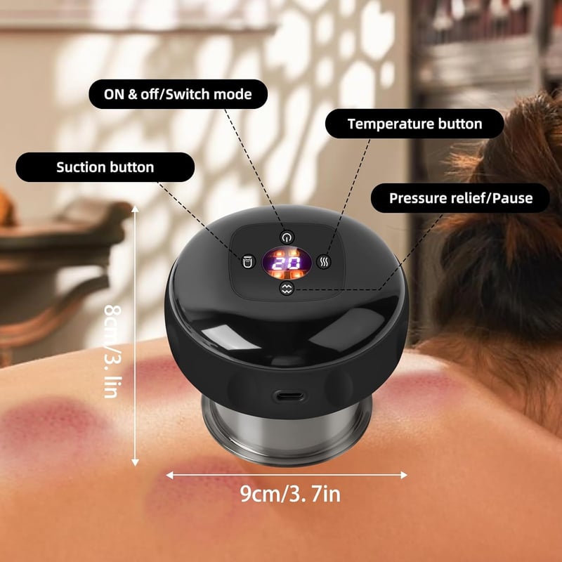 Exsivemy Elektromos Bankolózó Masszázsgép 12 Fokozat Infravörös Intelligens Vákuum Masszírozó