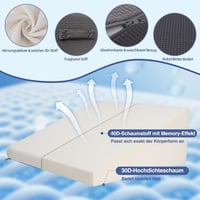 Exsnugy Keilkissen 19 cm - Memóriahabos Reflux és Horkolás Elleni Párnák - 59×59×19cm 7
