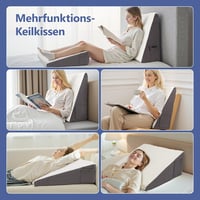 Exsnugy Keilkissen 19 cm - Memóriahabos Reflux és Horkolás Elleni Párnák - 59×59×19cm 4