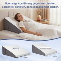 Exsnugy Keilkissen 19 cm - Memóriahabos Reflux és Horkolás Elleni Párnák - 59×59×19cm 6