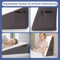 Exsnugy Keilkissen 19 cm - Memóriahabos Reflux és Horkolás Elleni Párnák - 59×59×19cm 3