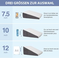 Exsnugy Keilkissen 19 cm - Memóriahabos Reflux és Horkolás Elleni Párnák - 59×59×19cm 2