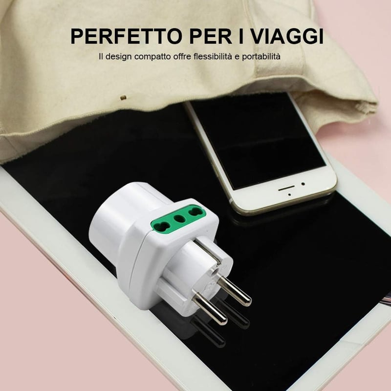 EXTRASTAR 4 darab olasz aljzat Schuko utazó adapter 10 16A 3 foglal