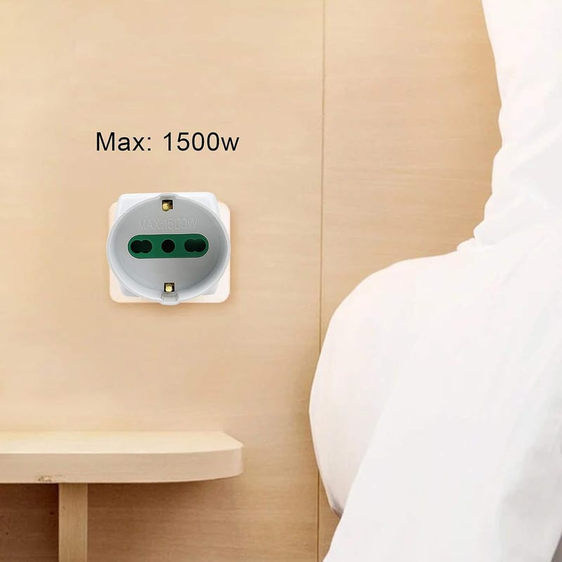 EXTRASTAR 4 darab olasz aljzat Schuko utazó adapter 10 16A 3 foglal