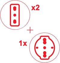 EXTRASTAR 4 darab olasz aljzat Schuko utazó adapter 10 16A 3 foglal 5