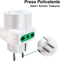 EXTRASTAR 4 darab olasz aljzat Schuko utazó adapter 10 16A 3 foglal 3