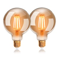 EXTRASTAR Edison Vintage G80 E27 LED žiarovka 4W, teplá biela 2200K – 2 ks 1