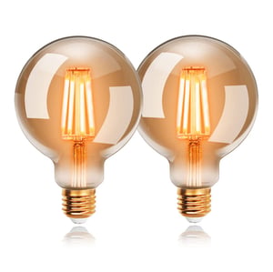 EXTRASTAR Edison Vintage G80 E27 LED žiarovka 4W, teplá biela 2200K – 2 ks